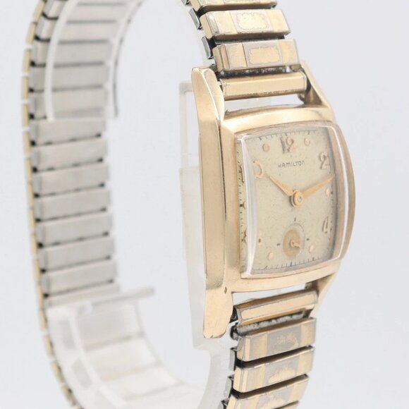 Vintage Accessories - Vintage 26mm Hamilton Sawyer Men's Mechanical Wristwatch 731 10k Gold Filled